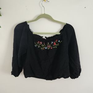 3 Quarter Sleeve Off the Shoulder Top